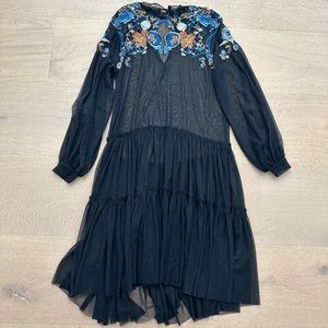 NWT Free People Sheer Embellished MIDI Dress